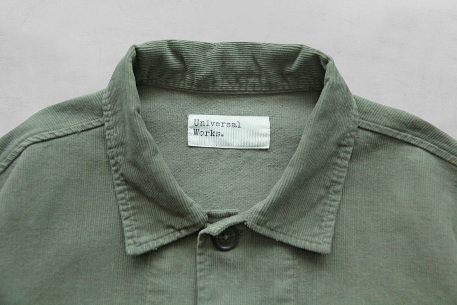 Universal Works - Bakers Overshirt (鼠尾草綠) 復古,英國品牌,英格蘭,燈芯絨,Universal Works,秋冬穿搭,工作襯衫