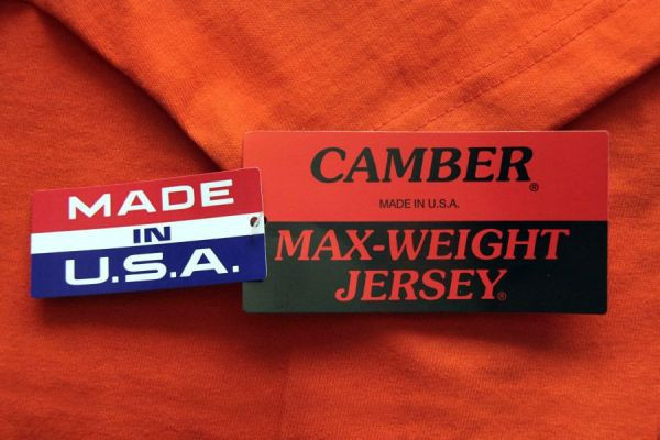 CAMBER- Max-Weight® 重磅短T/橘 重磅t,Camber,T恤,白t,美國製,費城,美式精神,運動