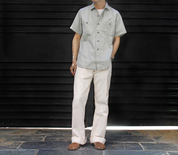 orSlow - 60'S Cotton Twill Shortsleeve Work Shirt orSlow ,短袖襯衫,