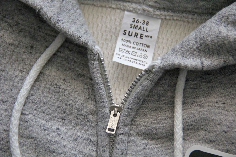 XX DEVELOPMENT-SURE'S ZIP CORN HOODY (GRAY) XX DEVELOPMENT,Made in Japan,名古屋獨立服裝廠,復刻,連帽外套穿搭,HOODY,Dead Stock,70年代,保暖外套