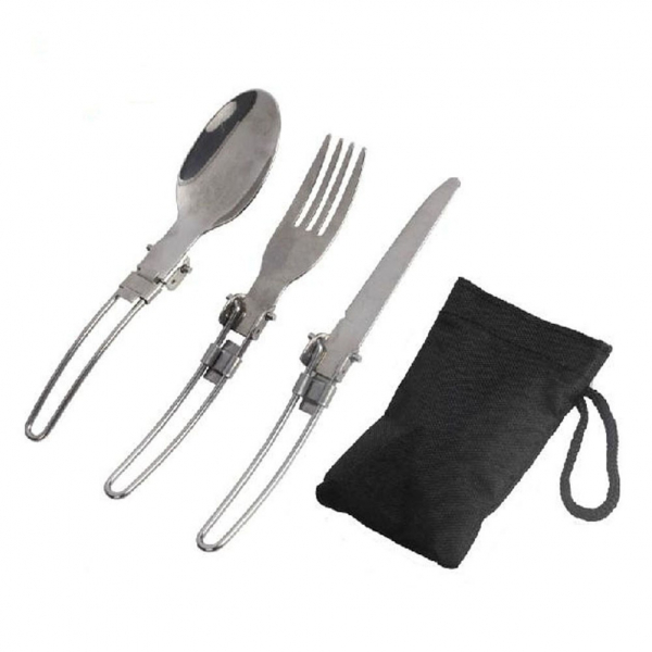 不銹鋼折疊刀叉勺三件組 餐具 三合一刀叉,野外餐具,旅行餐具,攜帶方便餐具