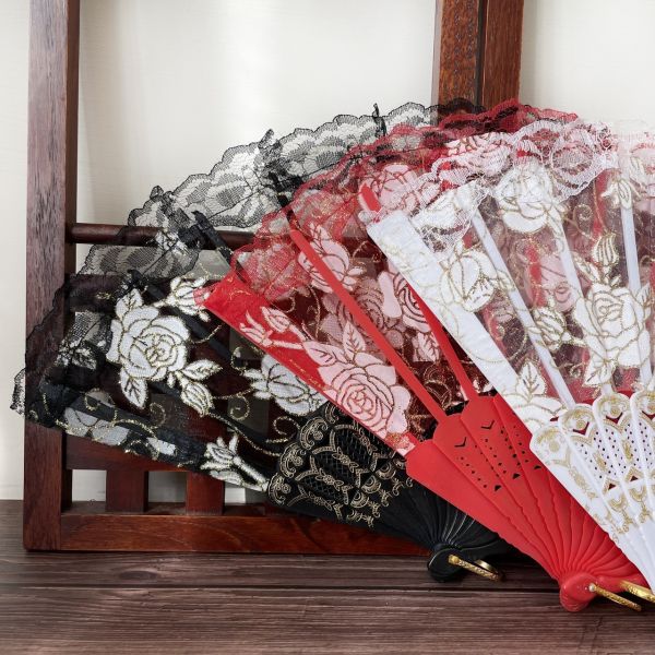 中國風蕾絲扇子 二色 拍照攝影寫真中國風舞台表演蕾絲扇子