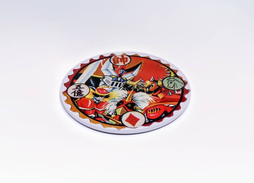 圓形磁鐵杯墊-ㄤ仔標鐵金剛 文創商品,台灣文化,懷舊商品,復古風,紀念商品,台灣味,台灣文創,杯墊,磁鐵,木子創意。