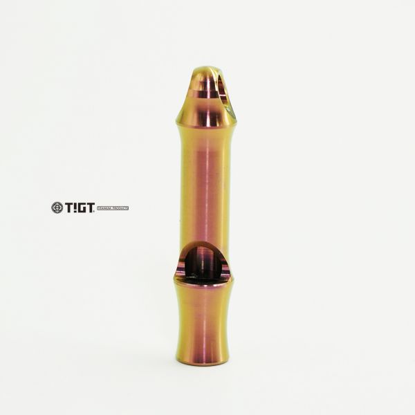 TIGT - 鈦哨子玫瑰金色 <幾何樣式> - 急難、呼救、遠端傳訊皆可使用，當鍊墜也很適合 