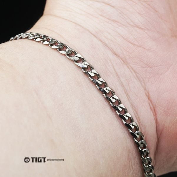 TIGT - 鈦鍊六銑- 六面研磨的鈦金屬項鍊-650mm 長 