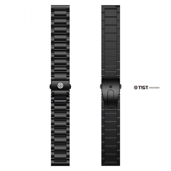 TIGT - 鈦金屬錶帶 + 鈦金屬錶扣 22mm 通用 - 黑色 PVD 與 銀灰色版本 鈦錶帶;22mm錶帶;通用型錶帶