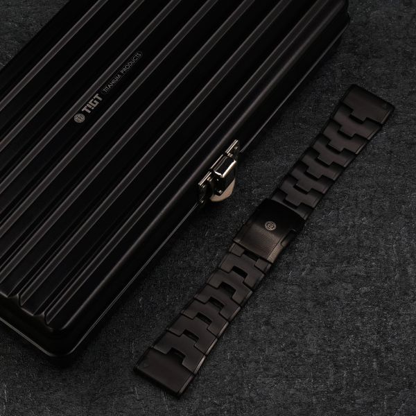 GARMIN QuickFit 26mm專用 - 鈦金屬錶帶 + 不銹鋼錶扣活頁 - 黑色 PVD 版本 鈦錶帶;26mm錶帶;GARMIN,專用錶帶,潛水,海洋