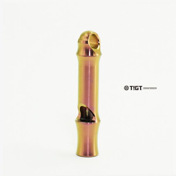 TIGT - 鈦哨子玫瑰金色 <幾何樣式> - 急難、呼救、遠端傳訊皆可使用，當鍊墜也很適合 