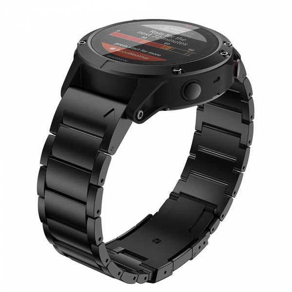 GARMIN QuickFit 專用 - 鈦金屬錶帶 + 不銹鋼錶扣活頁 - 黑色 PVD 版本 鈦錶帶;26mm錶帶;GARMIN專用錶帶