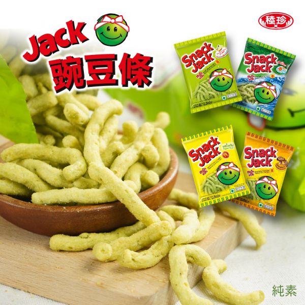 JACK豌豆條(芥茉海苔味)65g*4入-全素 