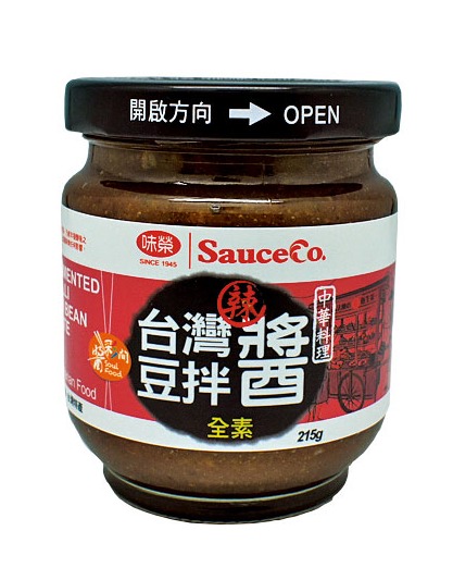 味榮天然台灣辣豆拌醬215G-全素 