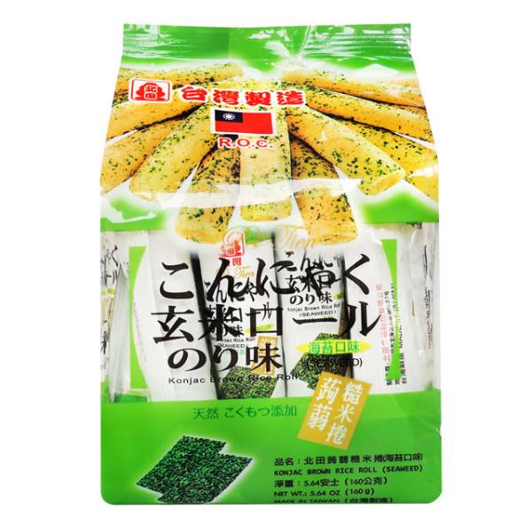 北田蒟蒻糙米捲(海苔口味)160g-全素 