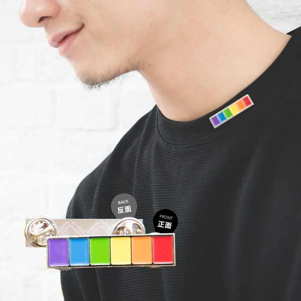 Rainbow Metal Pin _ Full Color 彩虹金屬徽章,彩虹小物
