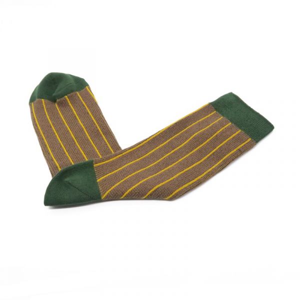 Vertical Stripe - Brown and green 