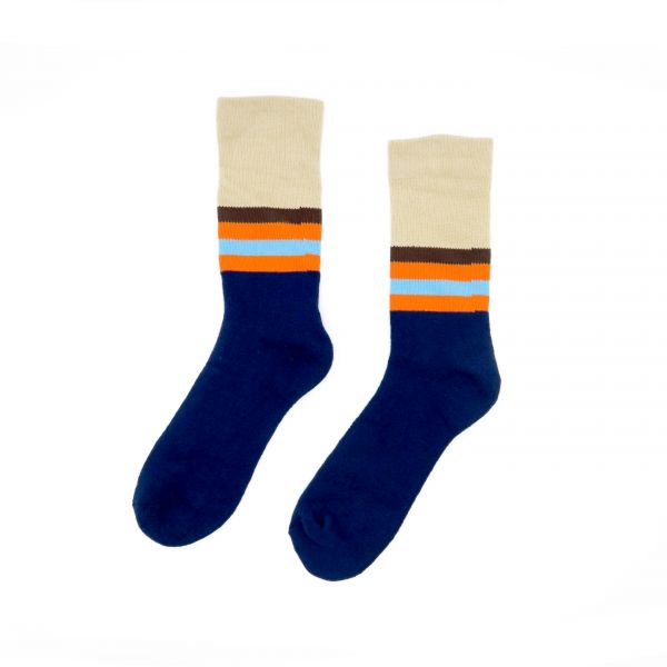 Vintage Stripe Socks - Beige 