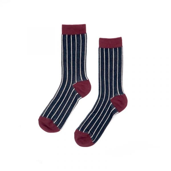 Vertical Stripe - Navy and red 