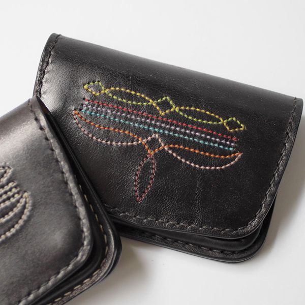 Leather Card Case "Django" 皮革卡夾 零錢包,刺繡卡夾,卡夾零錢包,手工卡夾