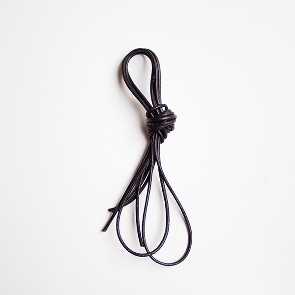 Leather Shoelaces-Black 