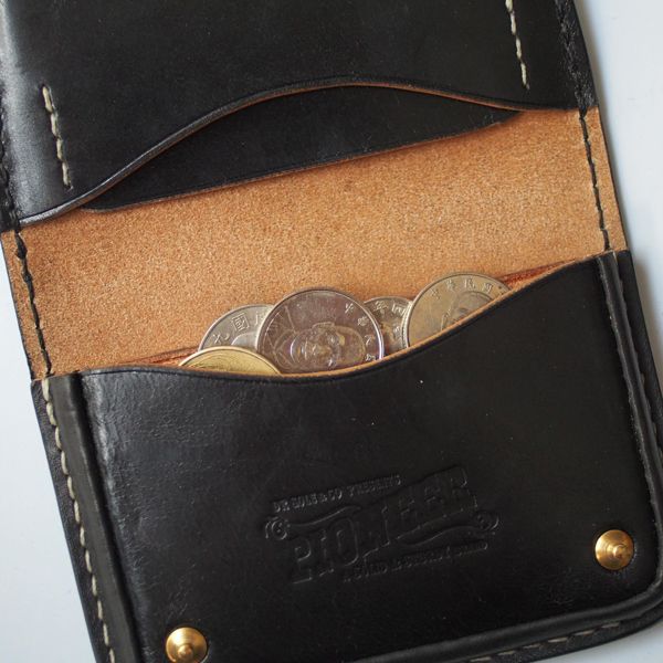 Leather Card Case "Django" 皮革卡夾 零錢包,刺繡卡夾,卡夾零錢包,手工卡夾