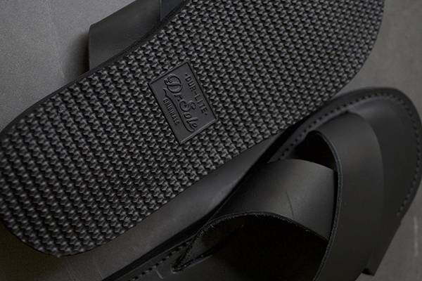 Dr. Sole x OGL Cross Style Leather Sandals/Black 