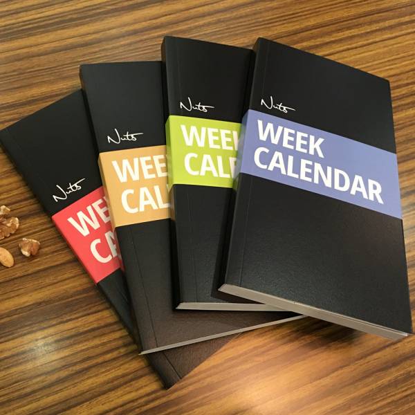 《Nuts》Week Calendar 週計畫 [卡其]	 週計畫,口袋,設計