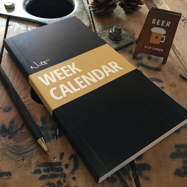 《Nuts》Week Calendar 週計畫 [卡其]	 週計畫,口袋,設計