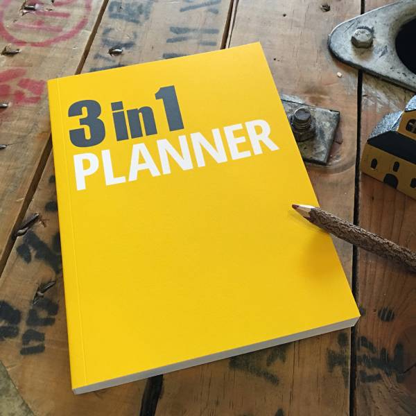 《Nuts》3in1 Planner 筆記本 [黃] 3 in 1,可撕,筆記本,設計