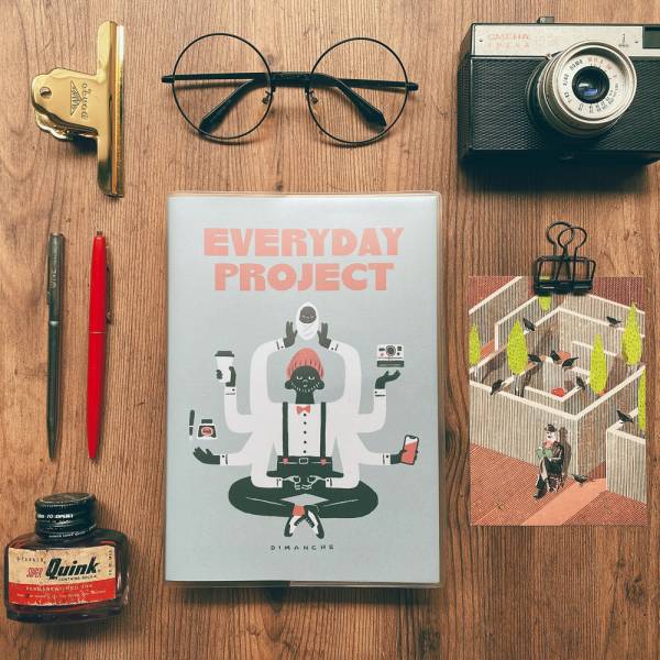 Everyday Project 每日專案誌 v.3 [灰藍] Dimanche,迪夢奇,專案管理,專利,週計畫