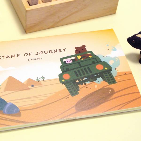 Stamp of Journey 探險集章隨身本 [沙漠探險] Dimanche,迪夢奇,集章,水彩,鋼筆,素描