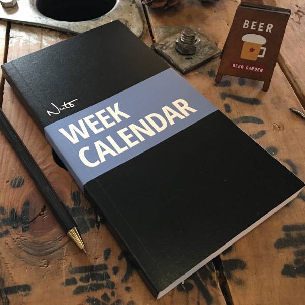 《Nuts》Week Calendar 週計畫 [藍]	 週計畫,口袋,設計