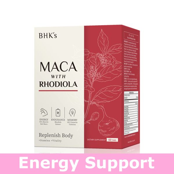 BHK's Maca with Rhodiola Tablets (60 tablets/packet)【Energy Support】 enzymes,plant enzymes,digestion