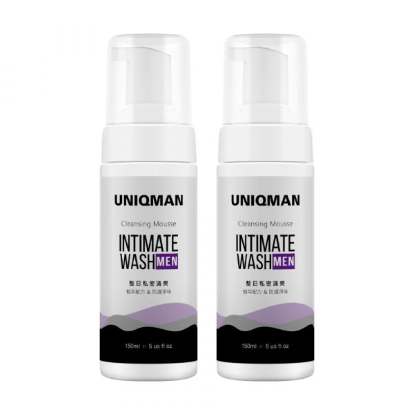 UNIQMAN Intimate Cleansing Mousse【Fresh Scent】 Men's intimate wash, Male Mousse, Masculine Intimate Hygiene Wash