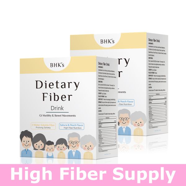 BHK's Dietary Fiber Drink (Sakura & Peach Flavor) (9g/stick pack; 30 stick packs/packet) 【High Fiber Supply】 enzymes,plant enzymes,digestion