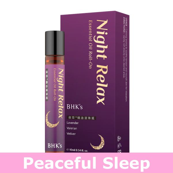 BHK's Night Relax Essential Oil Roll-On  (10ml/bottle)【Peaceful Sleep】 