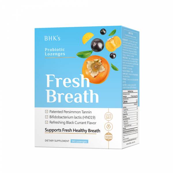 BHK's Fresh Breath Probiotic Lozenges (Black Currant Flavor) 【Fresh Breath】 