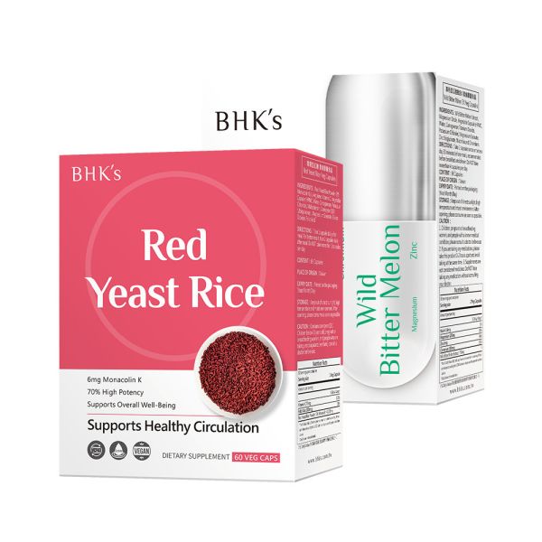 BHK's Red Yeast Rice + Patented Wild Bitter Melon Extract EX (60 capsules/packet)【Circulation Improvement】 