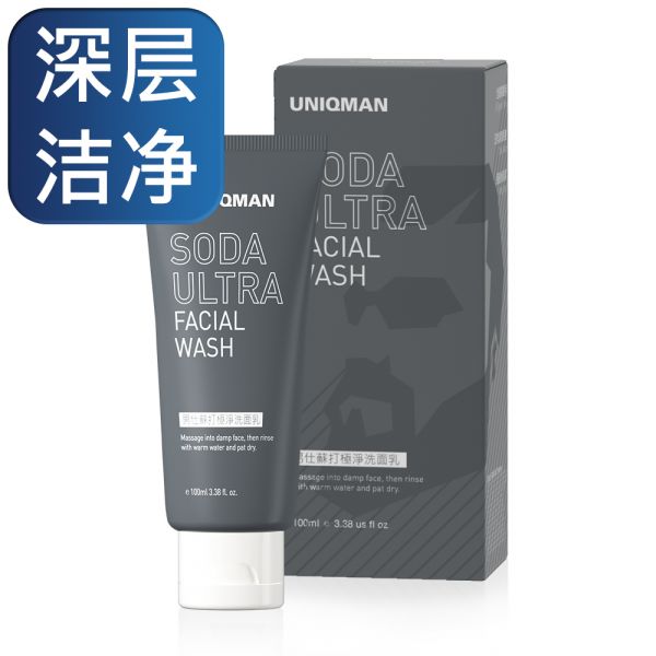 UNIQMAN Soda Ultra Facial Wash (100ml/piece) Amino acid gentle facial cleanser,facial cleanser,skin care,face wash,Amino acid face wash