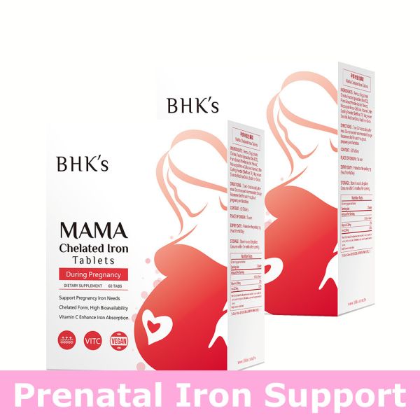 BHK's MaMa Chelated Iron Tablets (60 tablets/packet)【Prenatal Iron Support】 