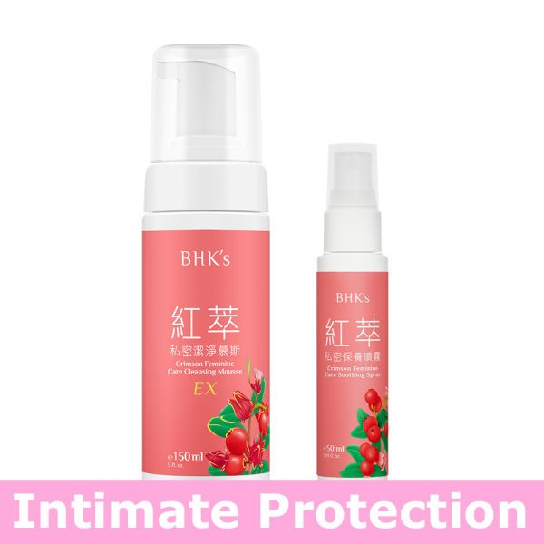BHK's Crimson Feminine Care Cleansing Mousse EX (150ml/bottle) + Crimson Feminine Care Soothing Spray (50ml/bottle)【Intimate Protection】 