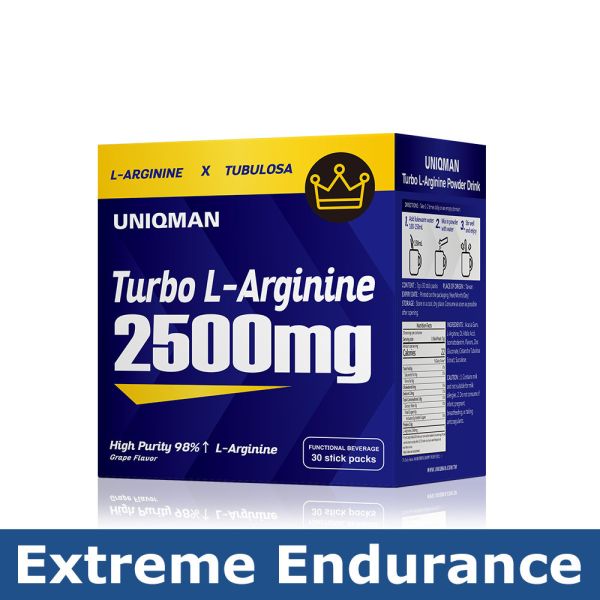 UNIQMAN Turbo L-Arginine Powder Drink (7g/stick pack; 30 stick packs/packet)【Extreme Endurance】 L-Arginine,Larginine,nitric oxide,long-lasting,supports endurance,suppplement for men,long-lasting suppplement,amino acid