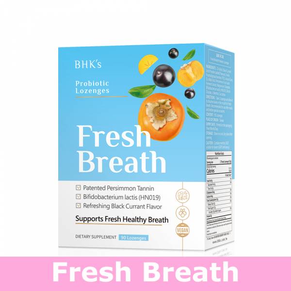 BHK's Fresh Breath Probiotic Lozenges (Black Currant Flavor) 【Fresh Breath】 