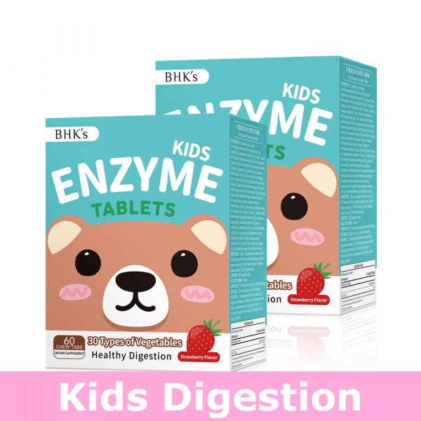 BHK's Kids Enzyme Chewable Tablets (Strawberry Flavor) (60 chewable tablets/packet) 
