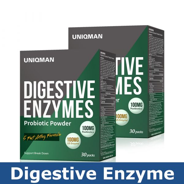 UNIQMAN Digestive Enzymes Probiotic Powder Maca,black maca,men's vitality,supports peak performance,men's health,men's performance, male supplement