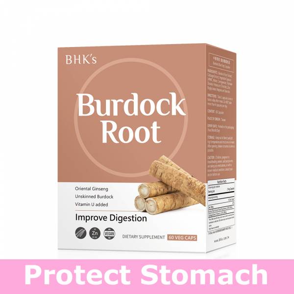BHK's Burdock Root Veg Capsules【Protect Stomach】 Burdock Root,Burdock,Digestion Support Supplement, Stomach Supplement, Gastrointestinal Supplement