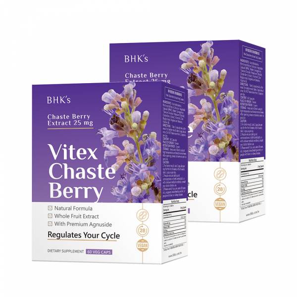 BHK's Patented Vitex Chaste Berry Extract Veg Capsules Chasteberry, agnus-castus
