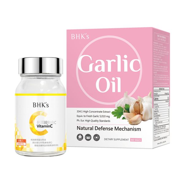 BHK's Garlic Oil+ Vitamin C Double Layer Tablets (Bundle)【Improve Immunity】 Garlic Concentrate, Allicin, Garlic oil, Vitamin C, antioxidant, immune support