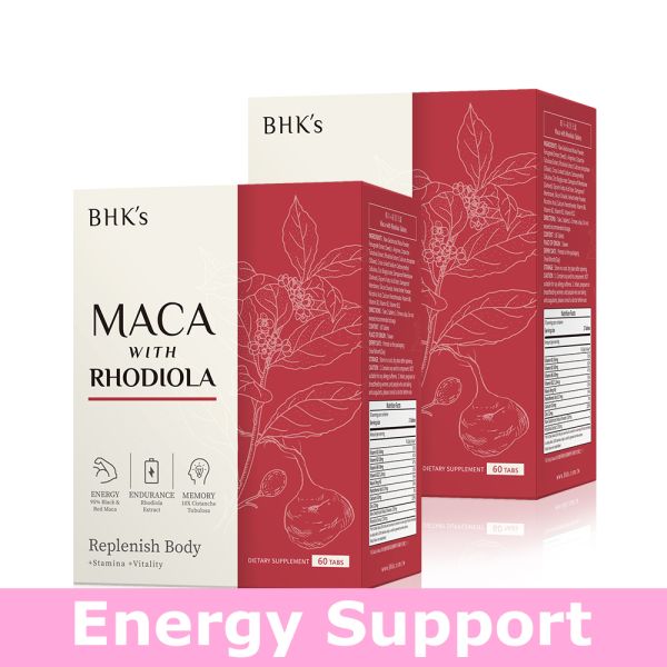 BHK's Maca with Rhodiola Tablets (60 tablets/packet)【Energy Support】 enzymes,plant enzymes,digestion