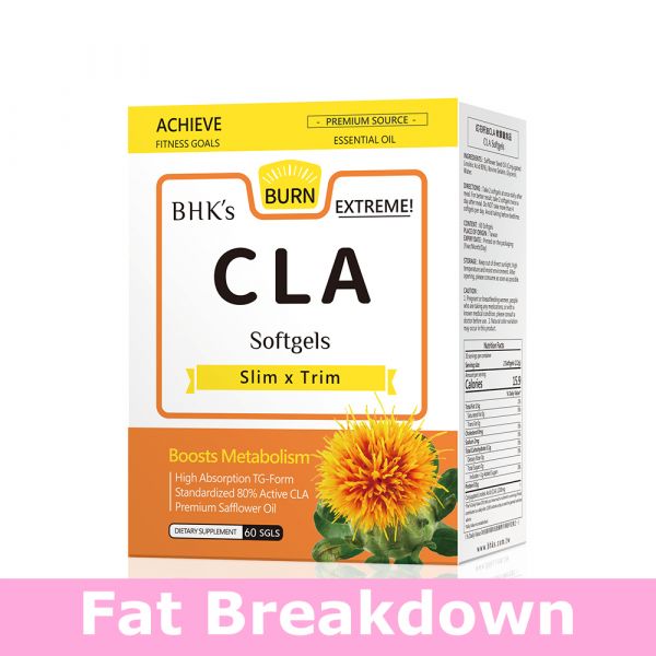 BHK's CLA Softgels【Fat Breakdown】 CLA,Conjugated Linoleic Acid, natural fatty acid,omega-6 fatty acid,burn fat