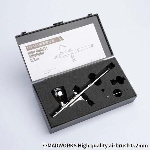【工具現貨】 MadWorks MAD WORKS MAX-01 0.2mm 雙動式噴筆噴槍 MAX-01 modo R3噴筆 MadWorks MAD WORKS MAX-01 0.2mm 雙動式噴筆噴槍 MAX-01