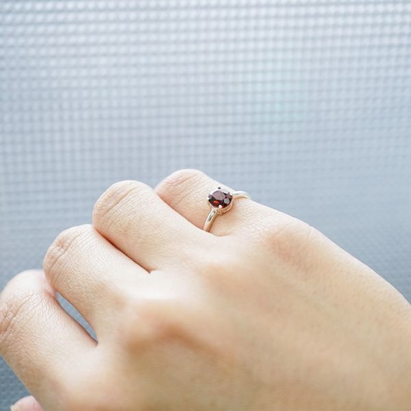 橢圓彩鑽(2色)鑲崁純銀戒指|戒指推薦 